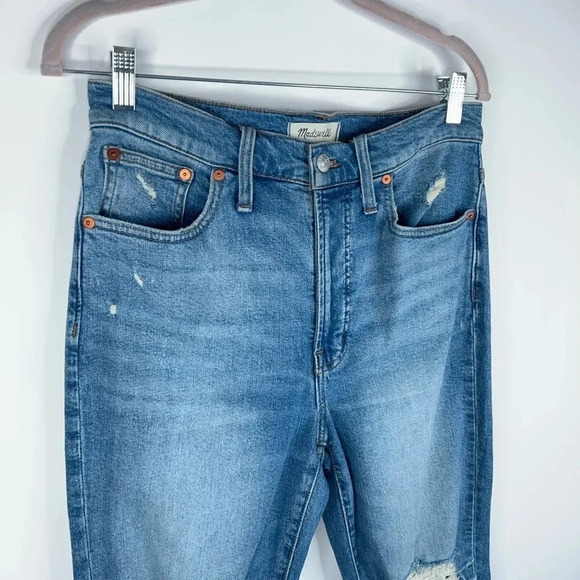 Madewell Perfect Vintage Jean Denman Wash Distressed High Rise Size 28 - Picture 3 of 13